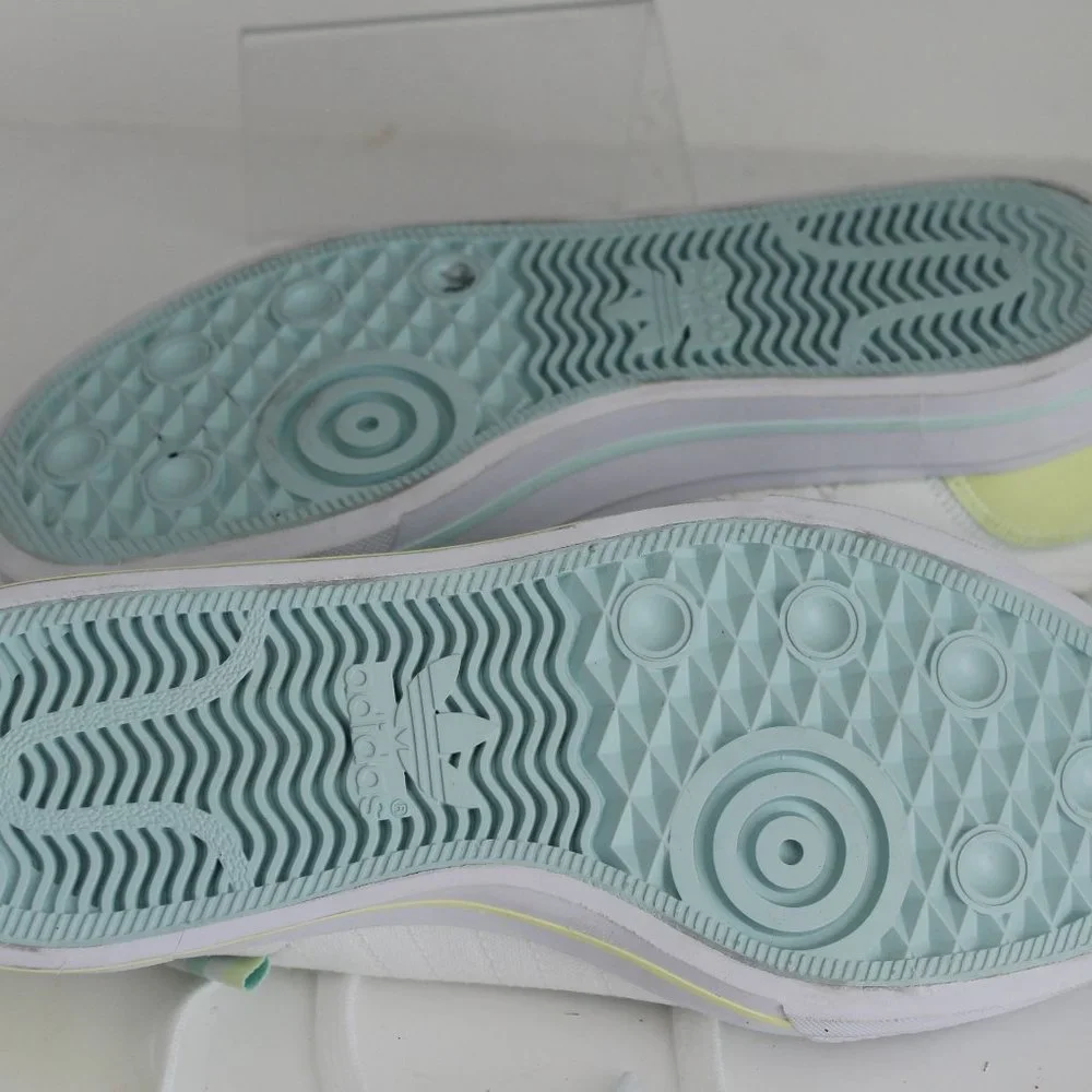 Adidas Originals Three Stripes Unisex Sneakers Men's 5.5 or Wom 7 White Yellow - Picture 15 of 16